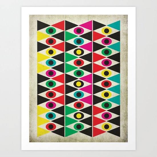 triangle pattern Art Print