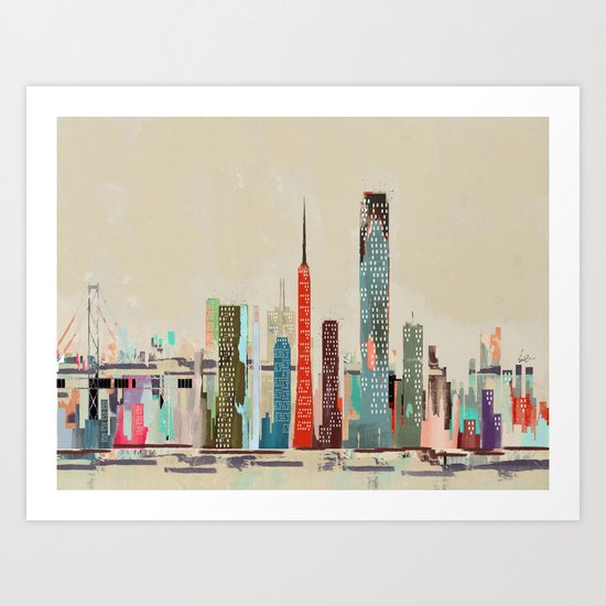 san francisco skyline Art Print