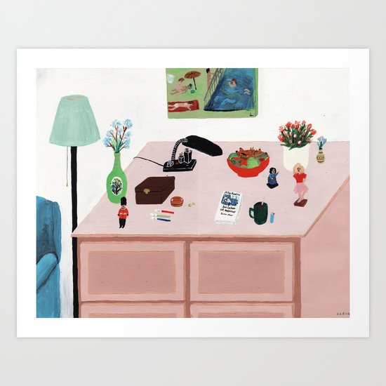 Fleshcoloured Commode Art Print