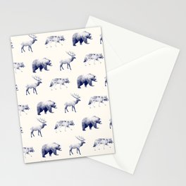 Wild Pattern // Blue Stationery Cards