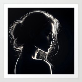 Girl silhouette Art Print