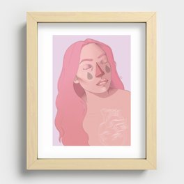 Anxious  Recessed Framed Print