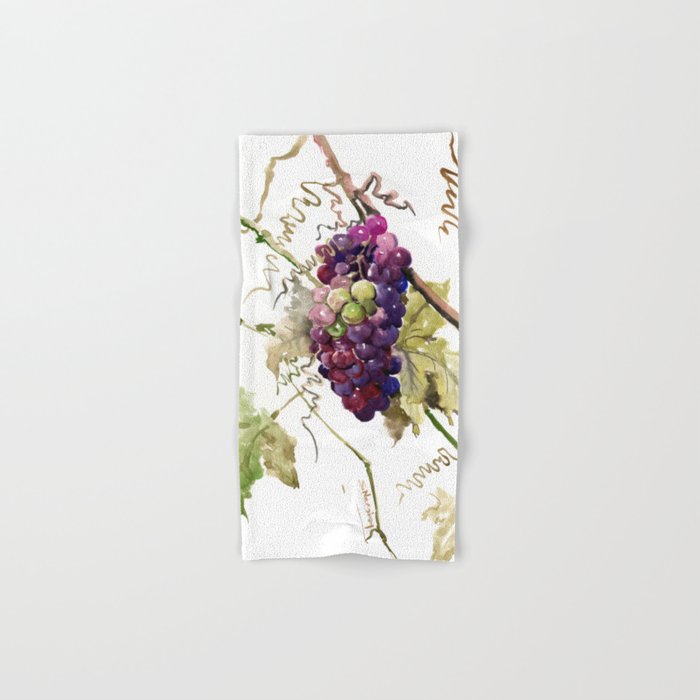 Grapes, California Vineyard Wine Lover design Hand & Bath Towel