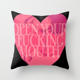 Open Your Mouth Throw Pillow
