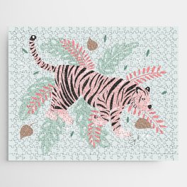 Mint and pink tiger Jigsaw Puzzle