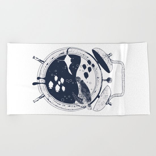 Running Out of Time Beach Towel