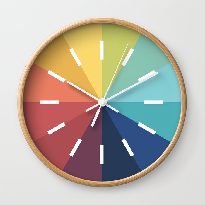 Modern Color Wheel Wall Clock