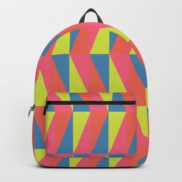 80s Geometric in Electric Blue and Yellow Backpack