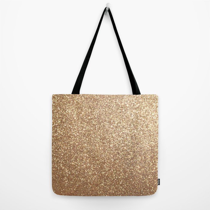 Rose gold clearance glitter tote bag