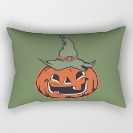 Vintage Jack O Lantern Pumpkin Rectangular Pillow