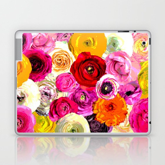 I Love Ranunculus Flowers Laptop & iPad Skin