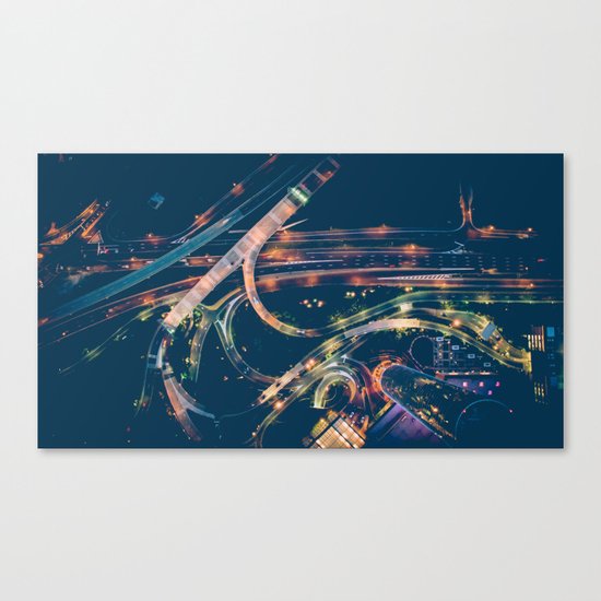 City in the sky fantastic Canvas Print