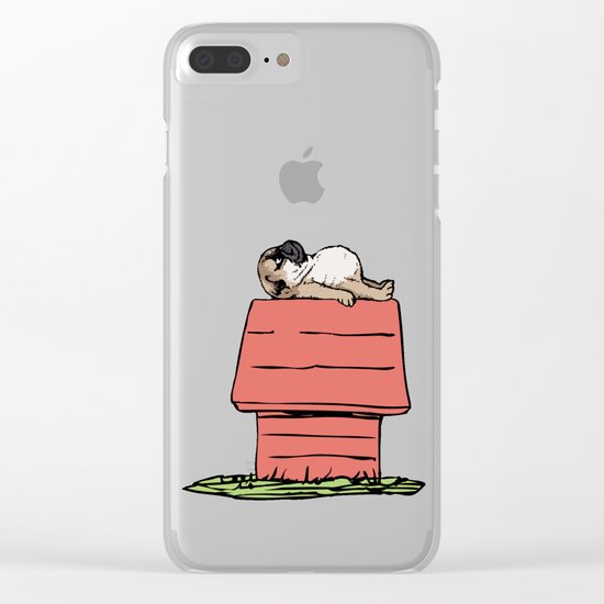 PUG HOUSE Clear iPhone Case