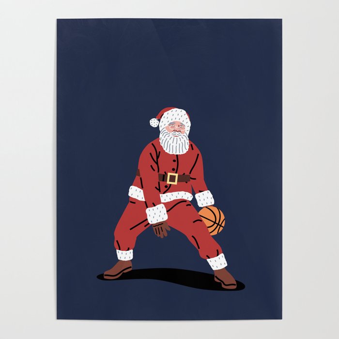 Balling Santa Poster