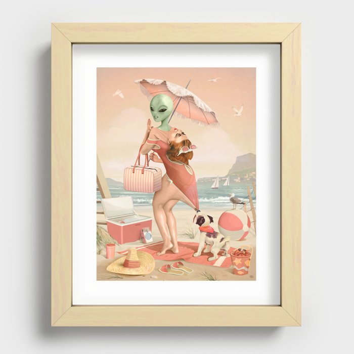 Day at the Beach Recessed Framed Print