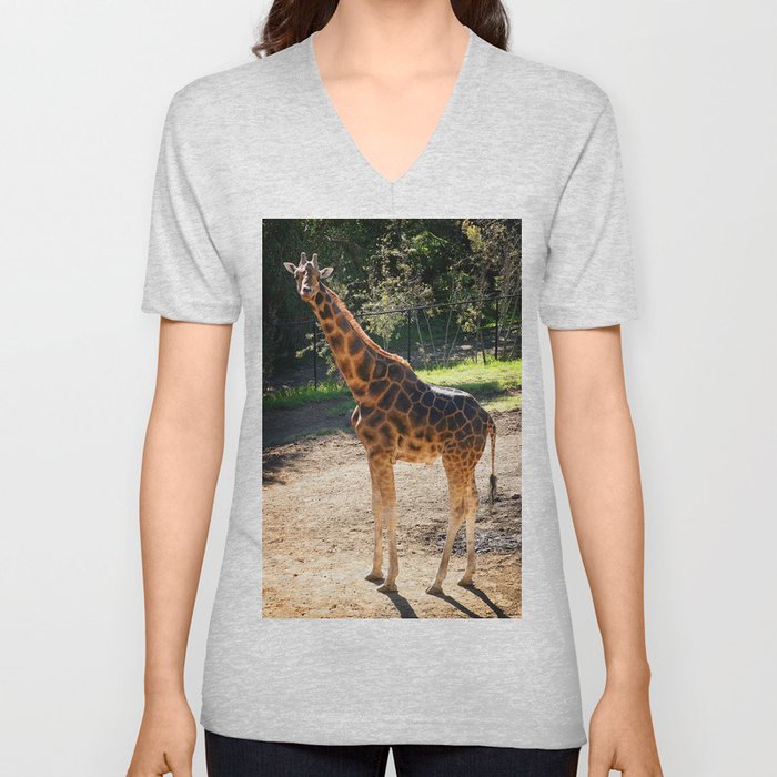 Baringo Giraffe V Neck T Shirt