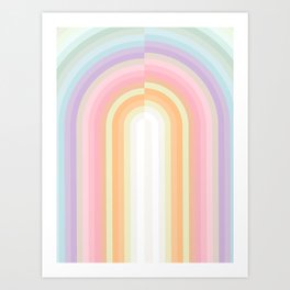 Dreamy Pastel Rainbow 1 Art Print