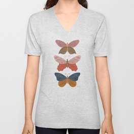 Tattooed Butterflies – Desert V Neck T Shirt