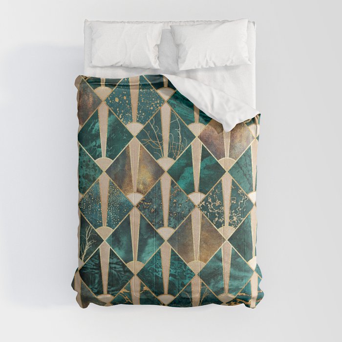 Art Deco Tiles - Ocean Comforter