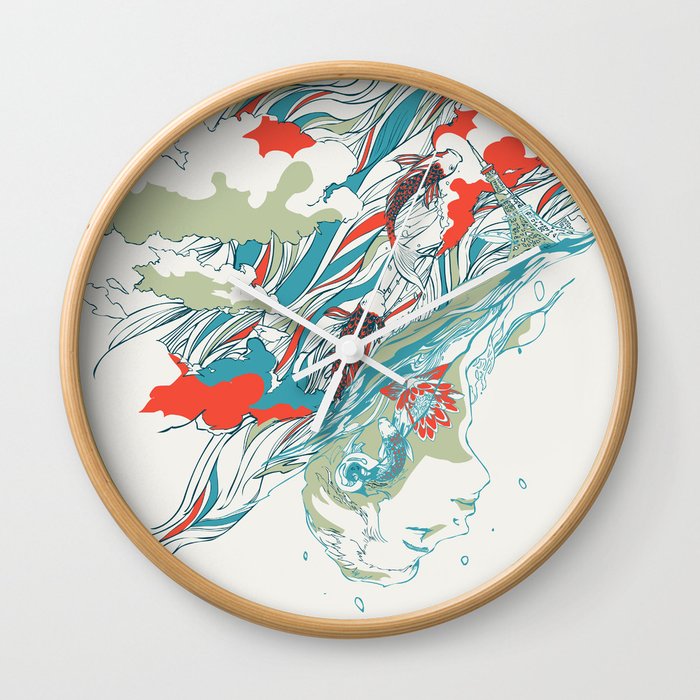 Colours In The Sky Wall Clock