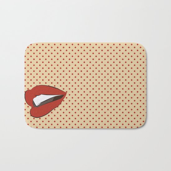 Pop art lips Bath Mat