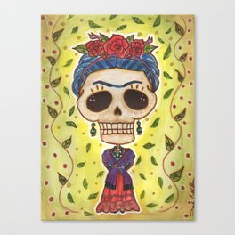 Frida Day of the Dead Canvas Print