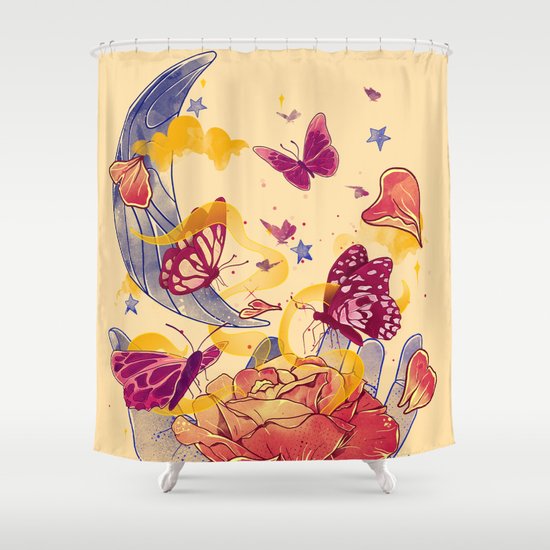 Papillon Ache Shower Curtain