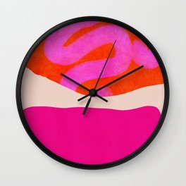 relations II -shapes minimal painting abstract Wall Clock