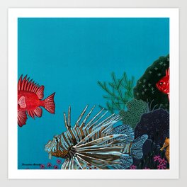 Scorpion & Bigeye fishes Art Print