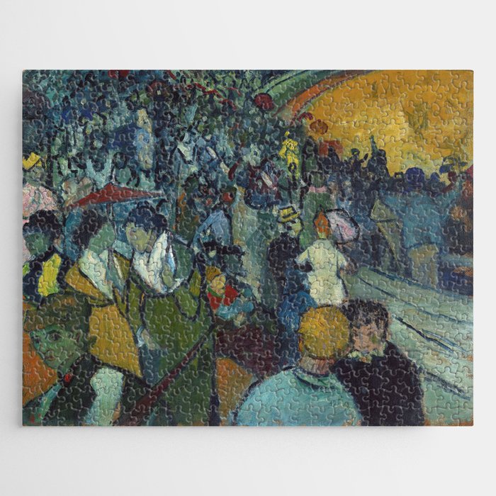 Vincent van Gogh's Les Arènes (1888) famous painting Jigsaw Puzzle