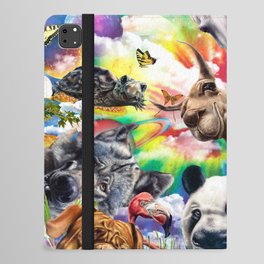 Tie Dye Animals Selfie iPad Folio Case