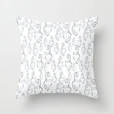 Scattered Silhouettes Throw Pillow