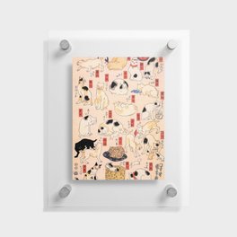 Cats for the Stations and Positions of the Tokaido Road print 2 portrait Floating Acrylic Print