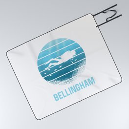 Bellingham  TShirt Diving Shirt Diver Gift Idea  Picnic Blanket