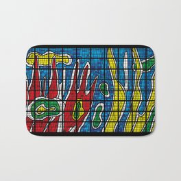 Vitral de Fernand Léger Bath Mat | Digital, Art, Caracas, Leger, Ink, Abstract, Arte, Graphicdesign, Venezuela, Comic 