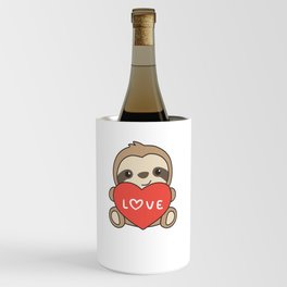 Sloth Cute Animals With Hearts Favorite Animal Wine Chiller