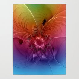 Colorful Abstract Fantasy Fractal Poster