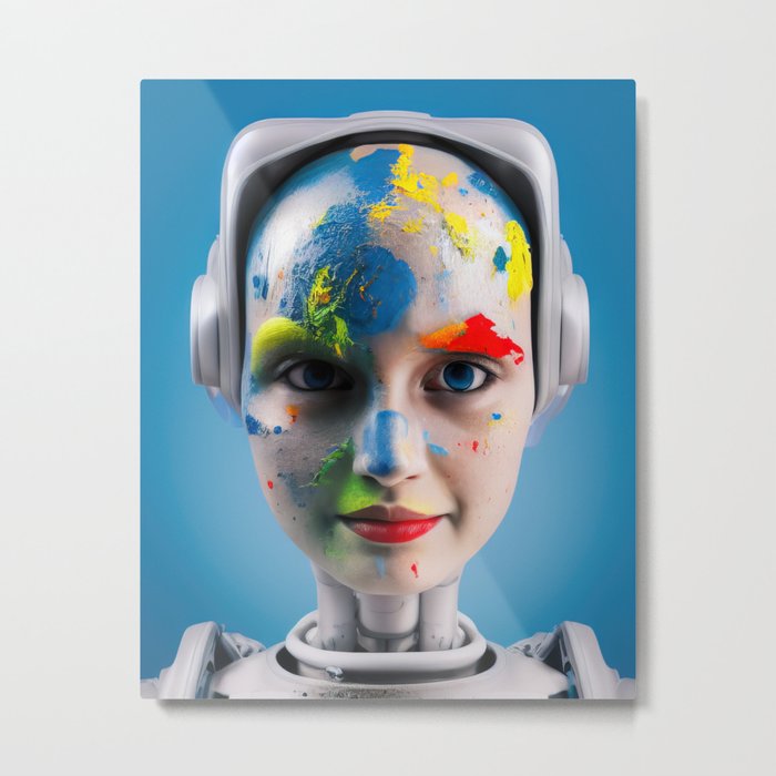 AI Artist Metal Print