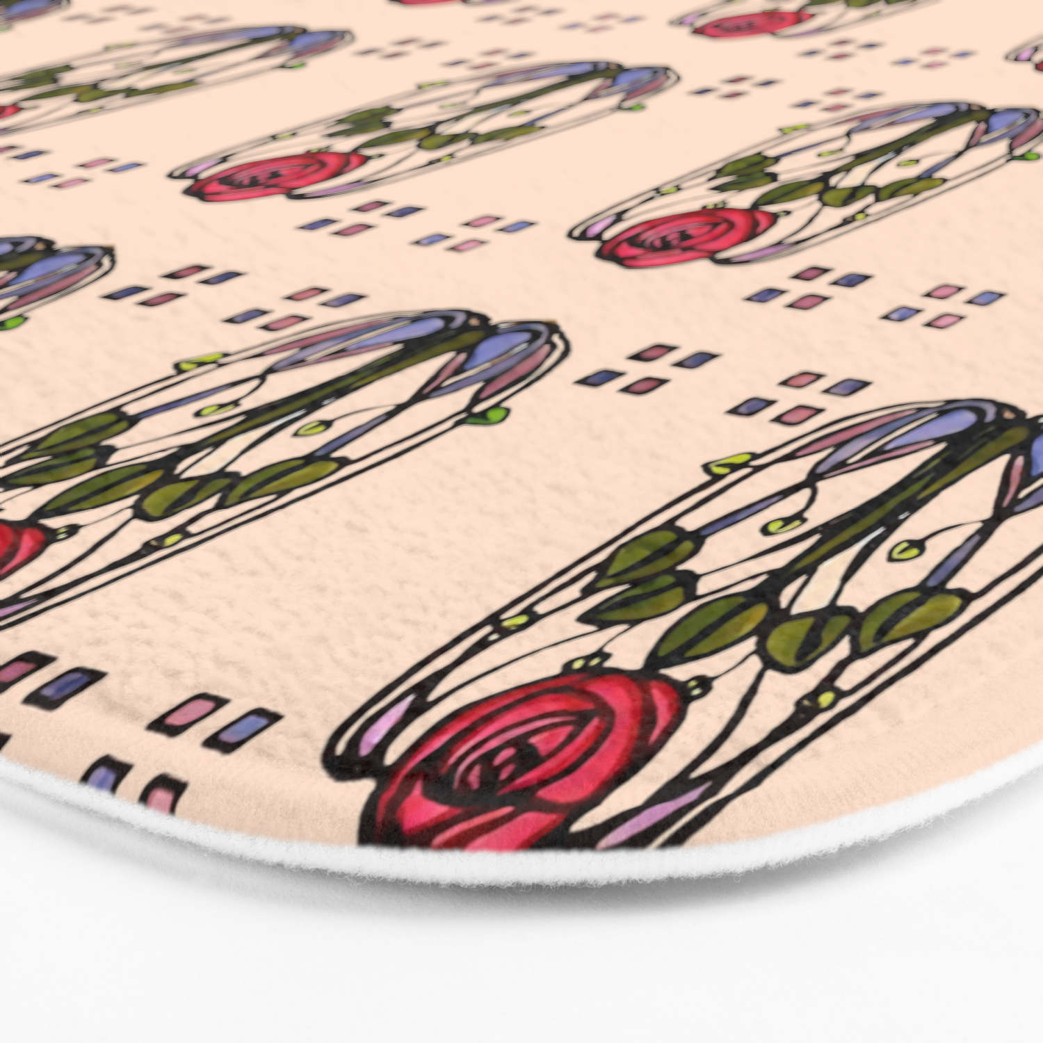 Charles Rennie Mackintosh Roses 20 Bath Mat By Alexandra Arts Society6