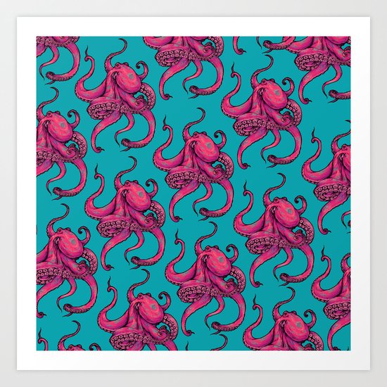 Octopus Pattern Art Print