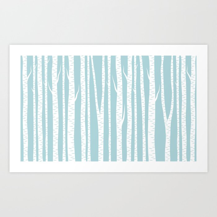 Birch Trees Art Print by Zen and Chic | Society6