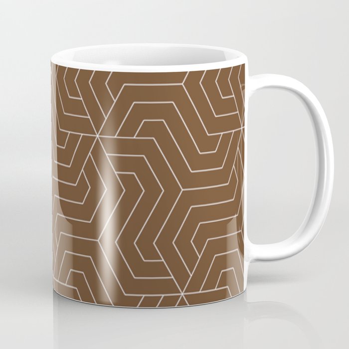 Van Dyke brown - brown - Modern Vector Seamless Pattern Coffee Mug