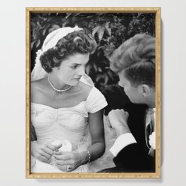 John and Jackie Kennedy At Their Wedding - 1953 Serving Tray