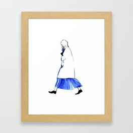 Walking lady Framed Art Print