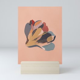 Playful modern abstract Magnolia X-ray Mini Art Print