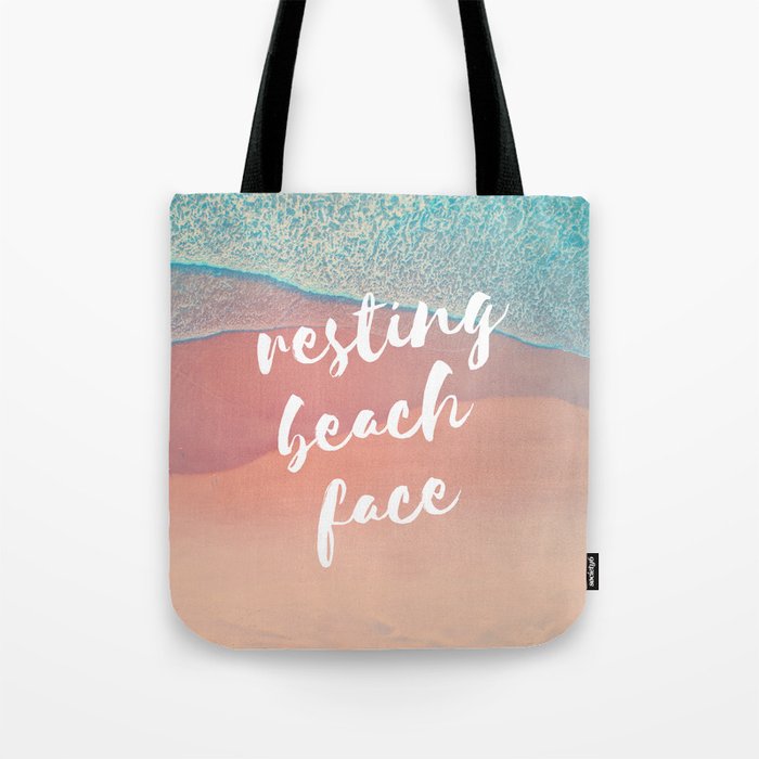 Resting BEACH Face Tote Bag