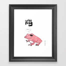 wise frog Framed Art Print