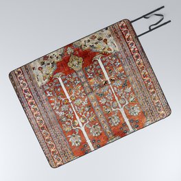 Silk Tabriz Northwest Persian Rug Print Picnic Blanket