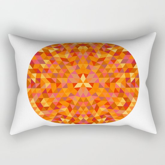 Triangle Sun Mandala Rectangular Pillow