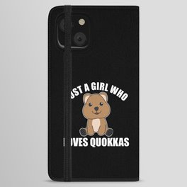 Only A Girl Loves The Quokka - Sweet Quokka iPhone Wallet Case